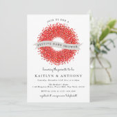 Invitation Couronne de baies rouges Fête de Noël Baby Shower (Debout devant)