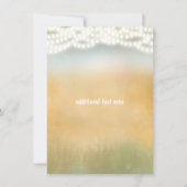 Invitation Couronne de bâtons rustiques et lumières de chaîne (Dos)