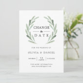Invitation Couronne de branche d'olivier modifier la date de (Debout devant)