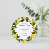 Invitation Couronne de citron Fête (Debout devant)
