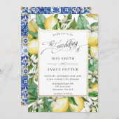 Invitation Couronne de citron Méditerranée Mariage de verdure (Devant / Derrière)