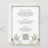 Invitation Couronne de citrouille verte sauge Code QR Mariage (Dos)