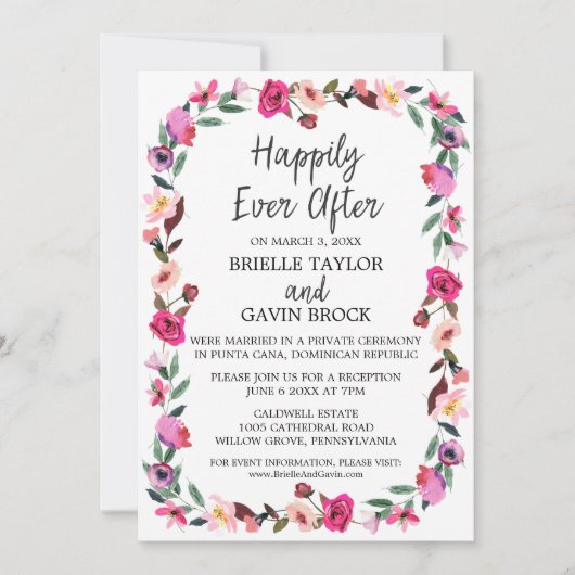 Invitation Couronne de conte de fées romantique pour mariage (Devant)