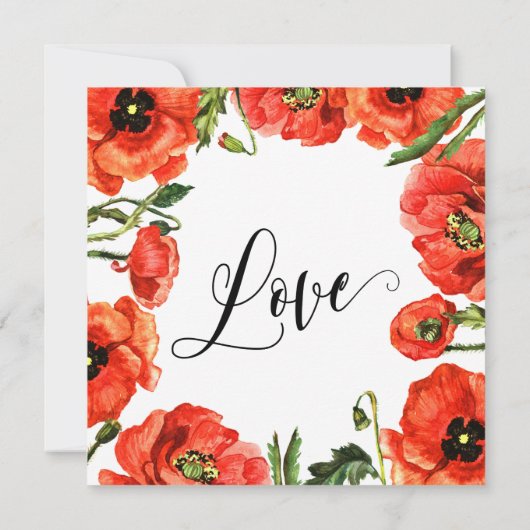 Invitation Couronne de coquelicots après la célébration du ma (Dos)