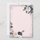 Invitation Couronne de diamants, Fleurs blanches Tiara Argent (Dos)
