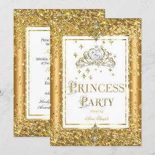 Invitation Couronne de fête d'anniversaire de princesse Confe