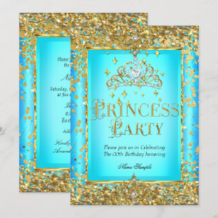Invitation Couronne de fête d'anniversaire de princesse sarce