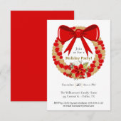 Invitation Couronne de fêtes de fin d'année (Devant / Derrière)
