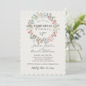 Invitation Couronne de feuilles d'eucalyptus botanique pour d (Debout devant)