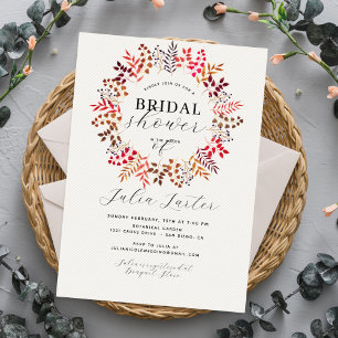 Invitation Couronne de feuilles d'eucalyptus botanique pour l