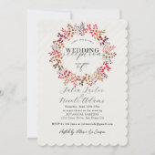 Invitation Couronne de feuilles d'eucalyptus botanique pour r (Devant)
