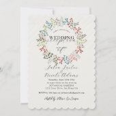 Invitation Couronne de feuilles d'eucalyptus botanique pour r (Devant)