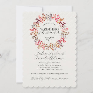 Invitation Couronne de feuilles d'eucalyptus botanique Récept