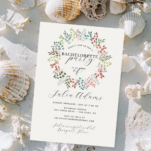 Invitation Couronne de feuilles d'eucalyptus pour enterrement