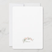Invitation Couronne de fleurs à l'aquarelle (Dos)