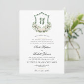 Invitation Couronne de fleurs blanches pour mariage (Debout devant)