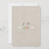 Invitation Couronne de fleurs bohème Baby's Breath clôture en (Dos)