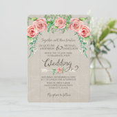 Invitation Couronne de fleurs BOHO Baby's Breath clôture en b (Debout devant)