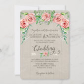 Invitation Couronne de fleurs BOHO Baby's Breath clôture en b (Devant)