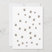 Invitation Couronne de fleurs d'alpaga Baby Shower Chien (Dos)