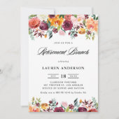 Invitation Couronne de fleurs d'automne aquarelle pour brunch (Devant)