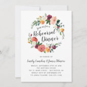 Invitation Couronne de fleurs d'automne pour le dîner de répé (Devant)