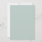 Invitation Couronne de fleurs de mariage Blue Blush (Dos)