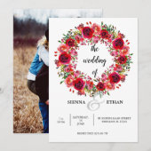 Invitation Couronne de fleurs pour toutes occasions (Devant / Derrière)