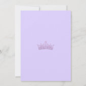 Invitation Couronne de fleurs pourpres Quinceañera Lilac (Dos)