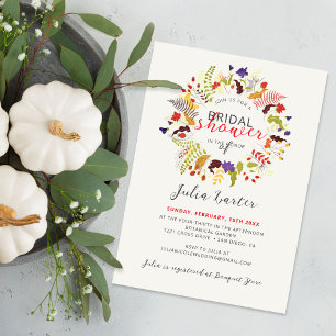 Invitation Couronne de fleurs sauvages exotiques de la forêt