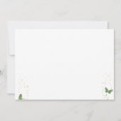 Invitation Couronne de fleurs vert émeraude papillon Quincean (Dos)