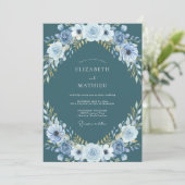 Invitation Couronne de glace en acier pour mariage (Debout devant)