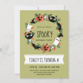 Invitation Couronne de Halloween effrayante mignonne pour ann (Devant)