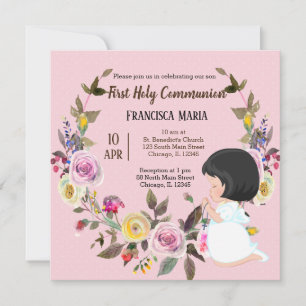Invitation Couronne de la Sainte Communion * choisir la coule