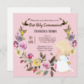 Invitation Couronne de la Sainte Communion * choisir la coule (Devant / Derrière)