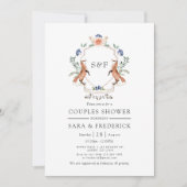 Invitation Couronne de laurier de la forêt Monogramme Couple (Devant)
