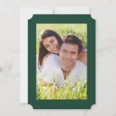 Invitation Couronne de laurier de mariage couple Photo Feuill (Dos)