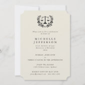Invitation Couronne de laurier des qualifications en droit (Devant)