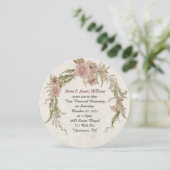 Invitation couronne de laurier floral pour le Mariage Vow Ren (Debout devant)