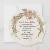 Invitation couronne de laurier floral pour le Mariage Vow Ren (Devant)