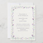 Invitation Couronne de Lavande Chardon Écossais Mariage (Devant)