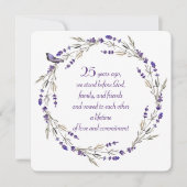 Invitation Couronne de lavande pour 25e anniversaire (Devant)