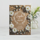 Invitation Couronne de marguerite rustique (Debout devant)