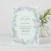 Invitation Couronne de mariage Améthyste Pervenche (Debout devant)