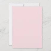 Invitation Couronne de mariage au feuillage rose (Dos)