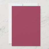 Invitation Couronne de mariage Berry Teal (Dos)