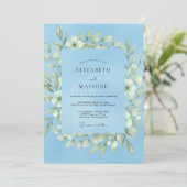 Invitation Couronne de mariage blanc Pervenche (Debout devant)