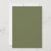 Invitation Couronne de mariage botanique vert olive (Dos)