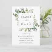 Invitation Couronne de mariage Changement de date de mariage (Debout devant)