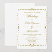 Invitation Couronne de mariage coquette (Devant / Derrière)